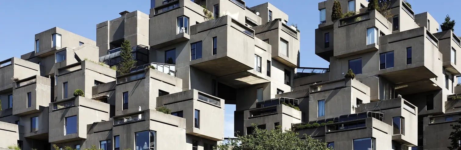 hotel estiloso con una arquitectura modular moderna